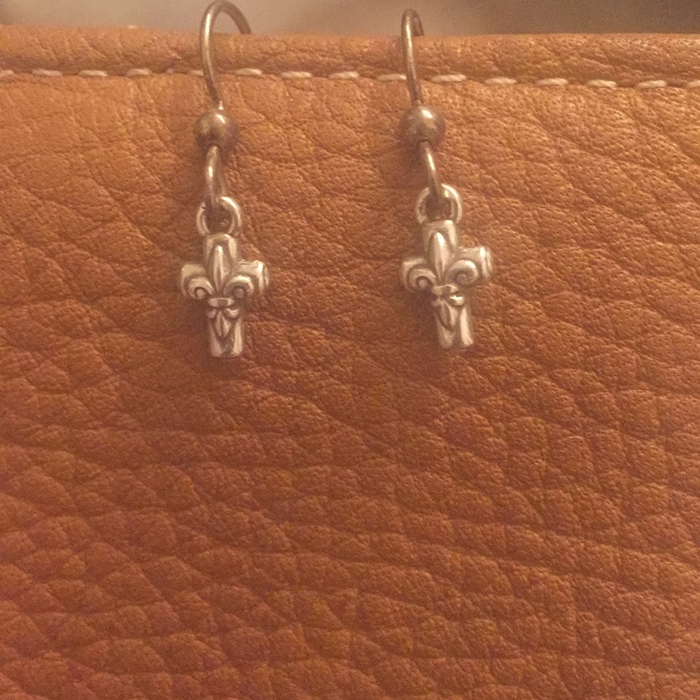 Brighton cross flur de lisle earrings